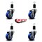 Service Caster 3'' Blue Poly Wheel Swivel 1-1/2'' Expanding Stem Caster Set, 4PK SCC-EX20S314-PPUB-BLUE-112-4 - alternate 3